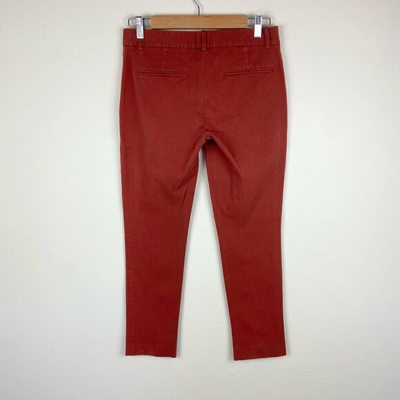 Theory Straight Leg Ankle Pant - Burnt Orange - Picture 5 of 7